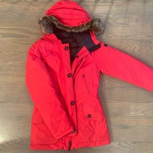 North Face | Red Women’s Parka with Fur Hood (S)
